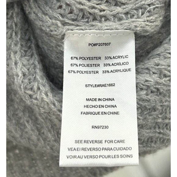 Almost Famous Women Medium Colorblock Crop Cardigan Sweater Black White RAE1662 - Picture 5 of 9